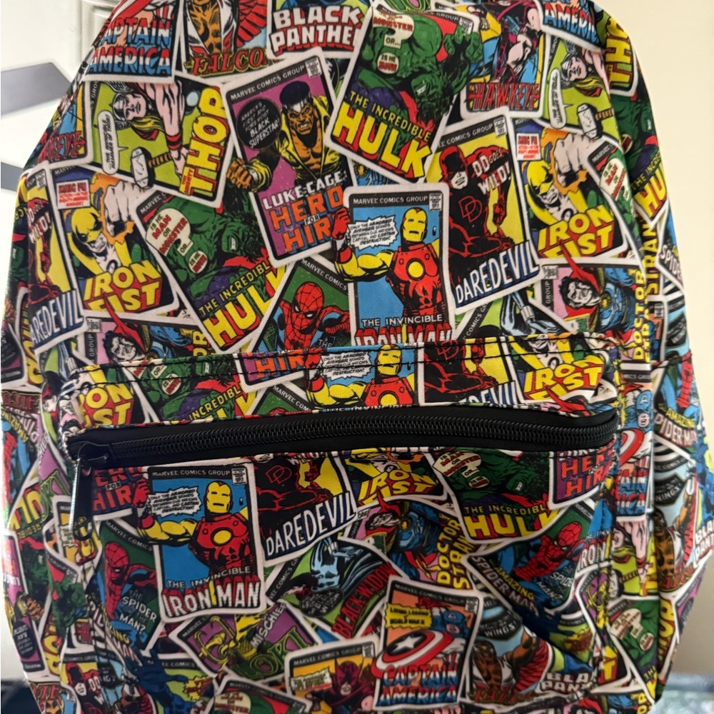 Marvel Multicolor Comic Strip Backpack New Condit… - image 1